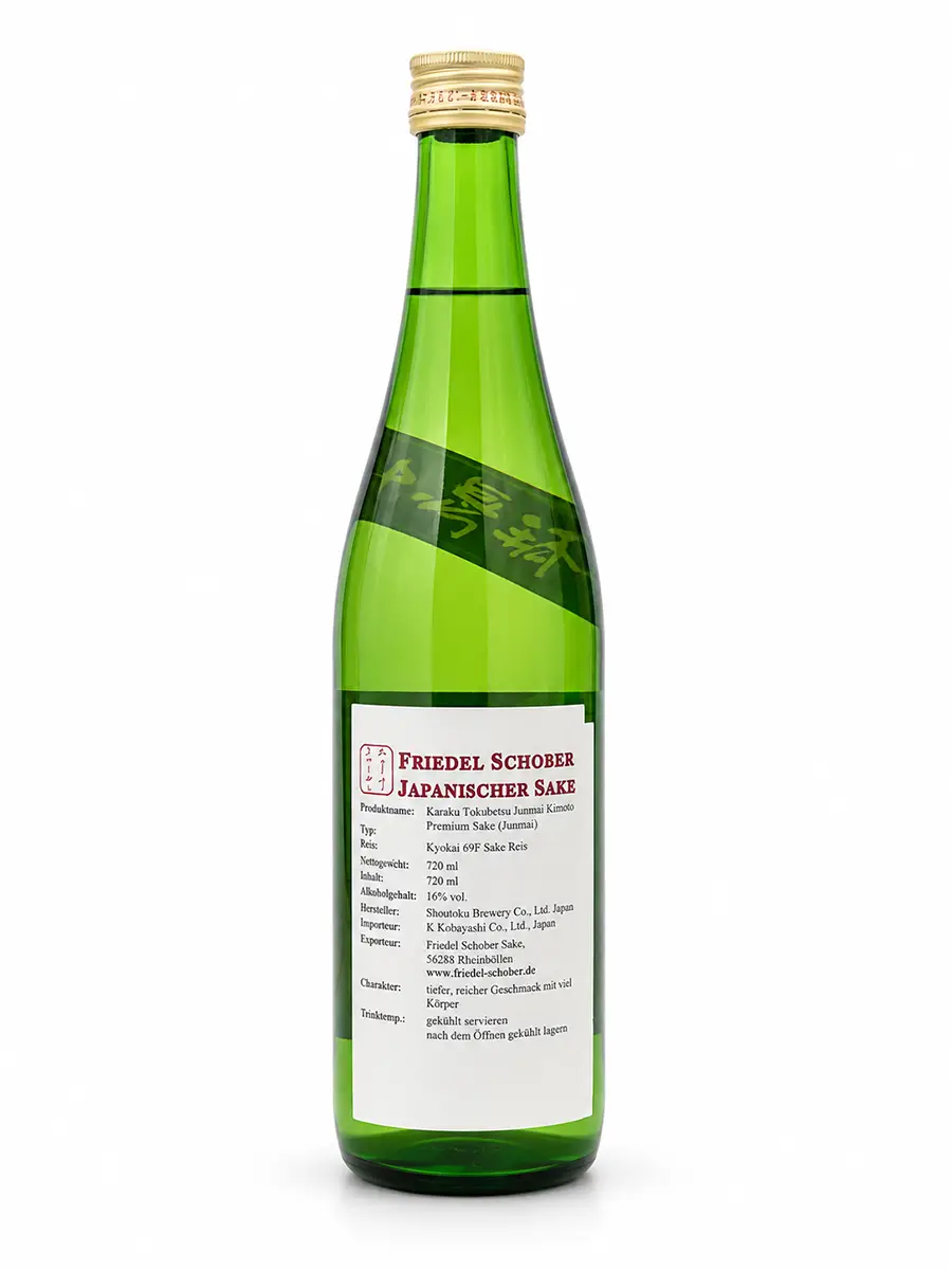 Karaku Tokubetsu Junmai Kimoto 720ml – Bild 2