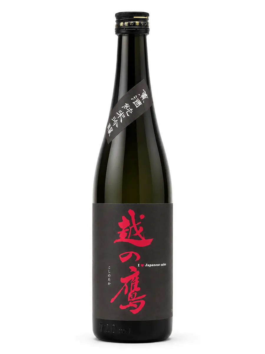 Koshinotaka Kunshu Junmai Ginjo 720ml Flasche vorne
