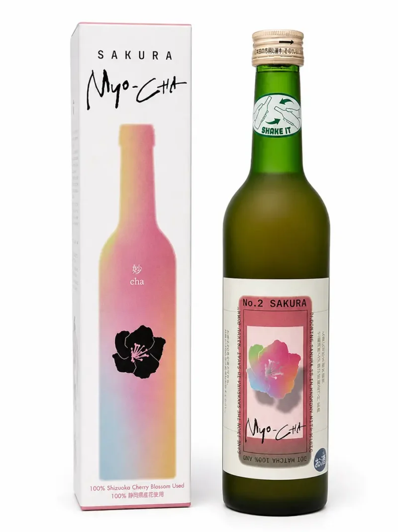 Myo-cha „Sakura-Matcha“ Likör 500ml Flasche mit Karton